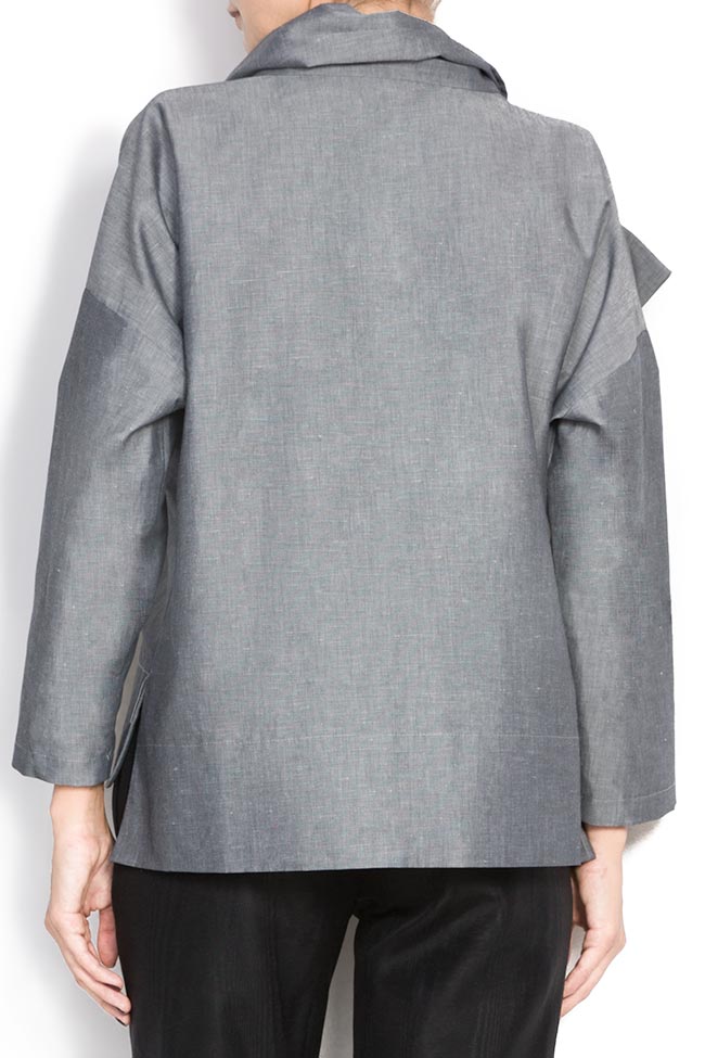 Bluza din bumbac cu esarfa LENA CRIVEANU SECOND HAND imagine 1