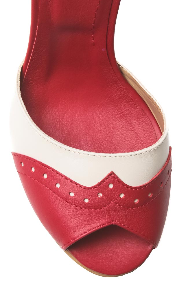 Sandale in doua culori din piele VEROGIA SECOND HAND imagine 3