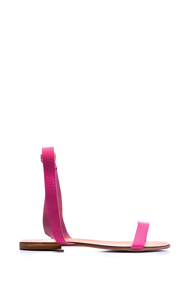 Sandale roz din piele MIHAELA GHEORGHE SECOND HAND imagine 0