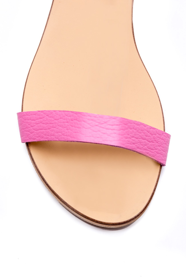 Sandale roz din piele MIHAELA GHEORGHE SECOND HAND imagine 3