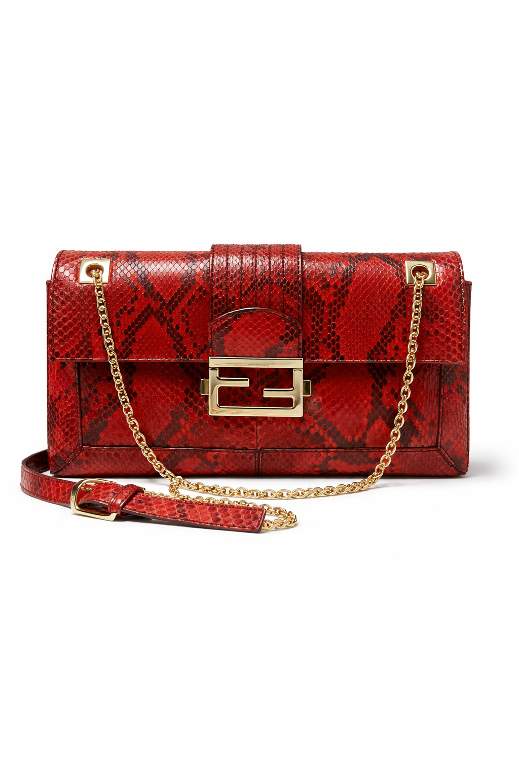 Poseta din piele de sarpe FENDI Fendi imagine 0