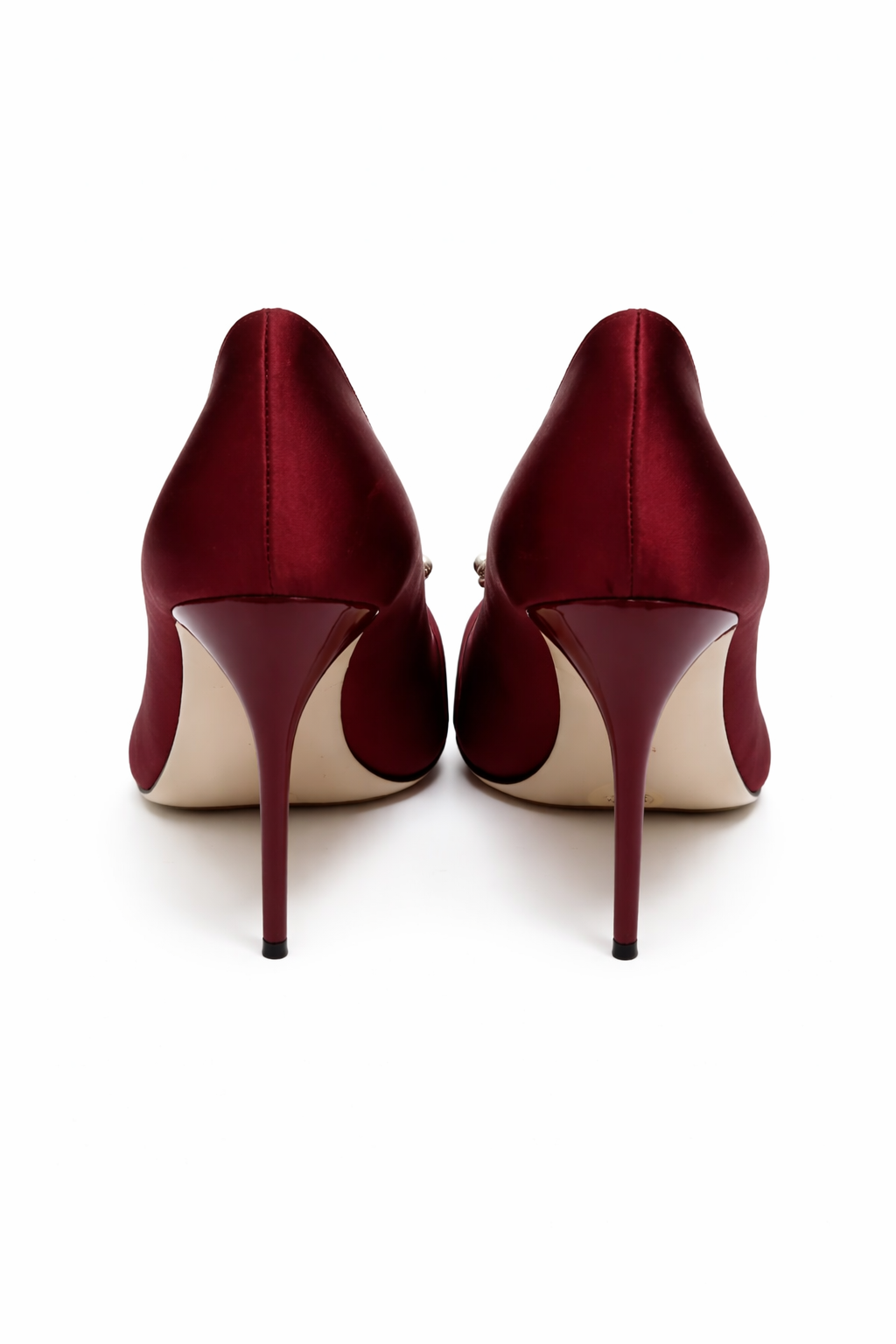 Pantofi din satin cu aplicatii MIU MIU Miu Miu imagine 2